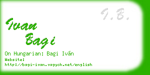 ivan bagi business card